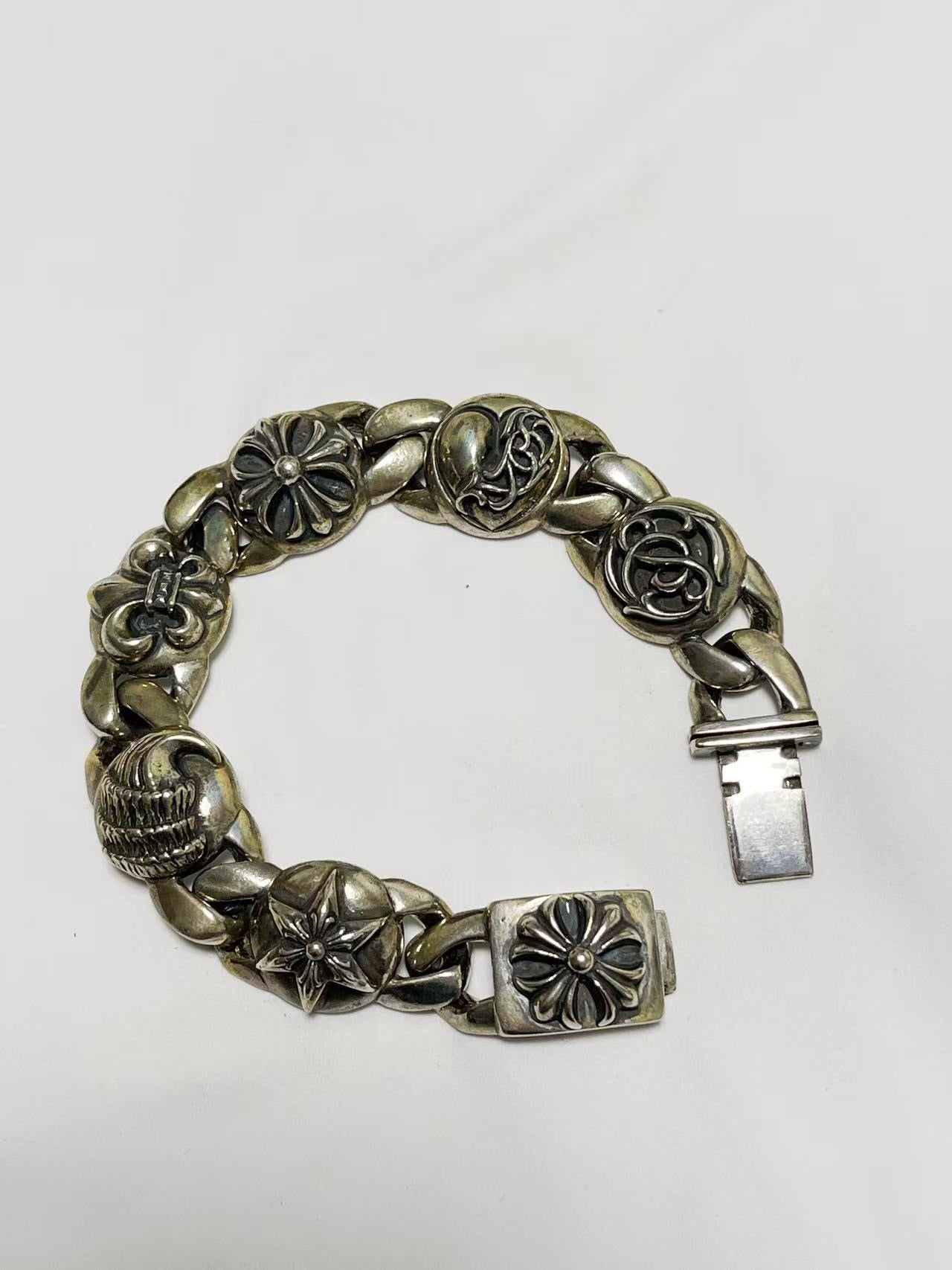 Chrome Hearts Plus Cross Box ID Cuban Link
Silver Bracelet