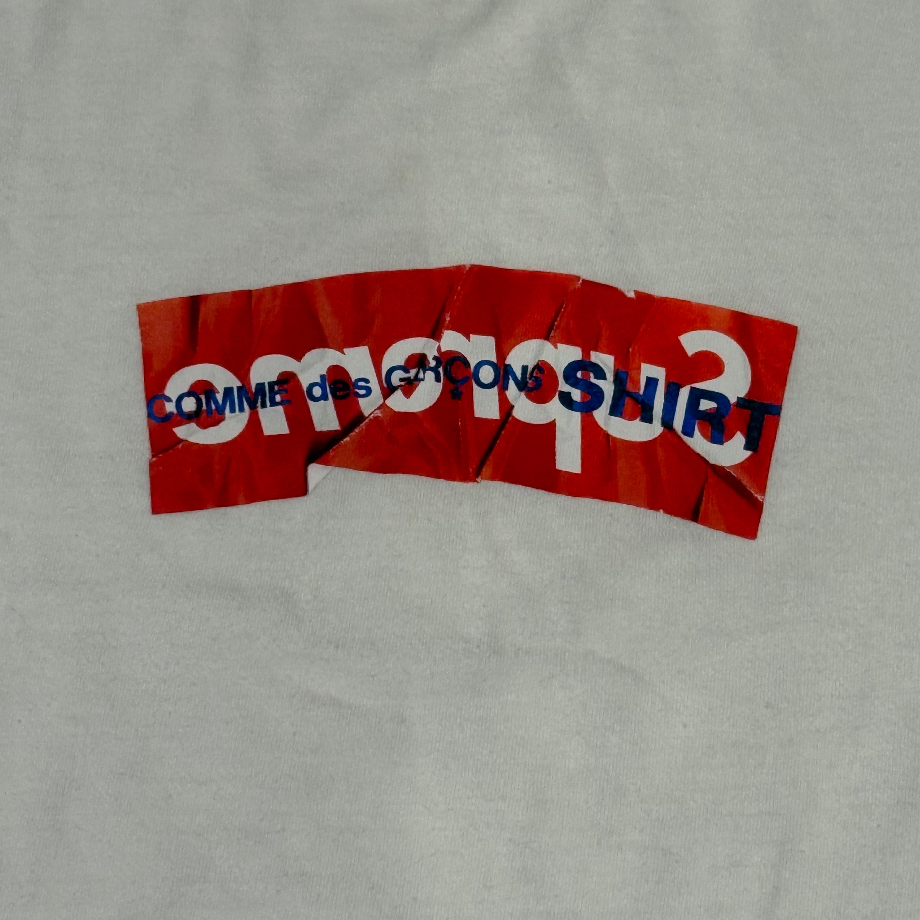 Supreme × Comme des Garçons SHIRT Split
Box Logo Tee (White) - SS17