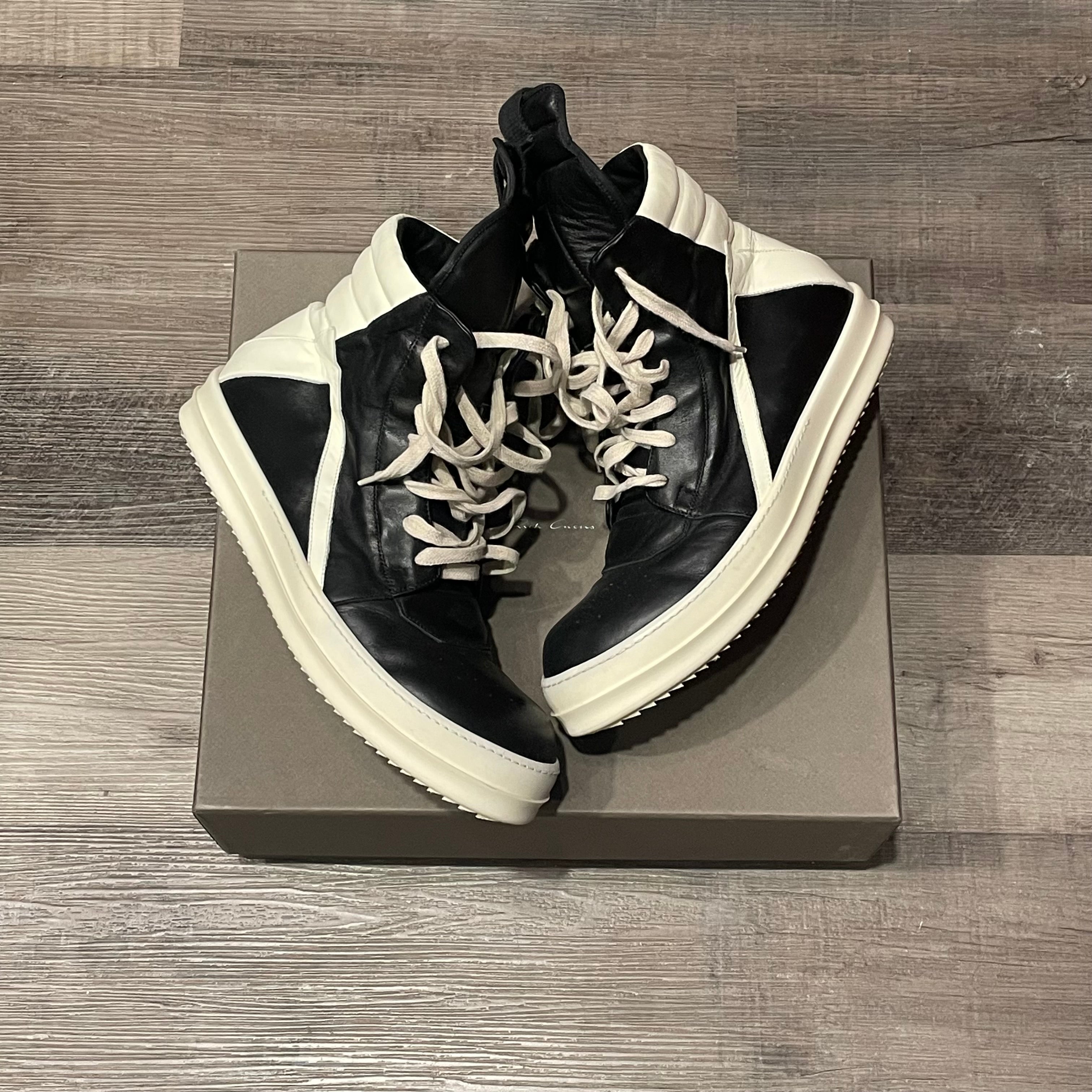 Rick Owens Lido Geobasket Black Milk（Pre-Owned）