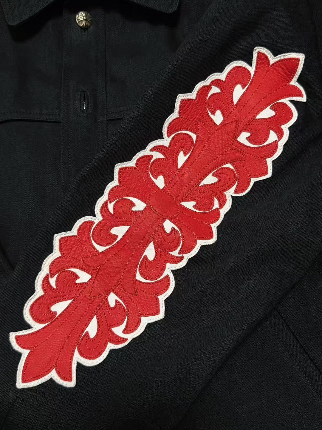 Chrome Hearts Floral Cross Patch Jacket