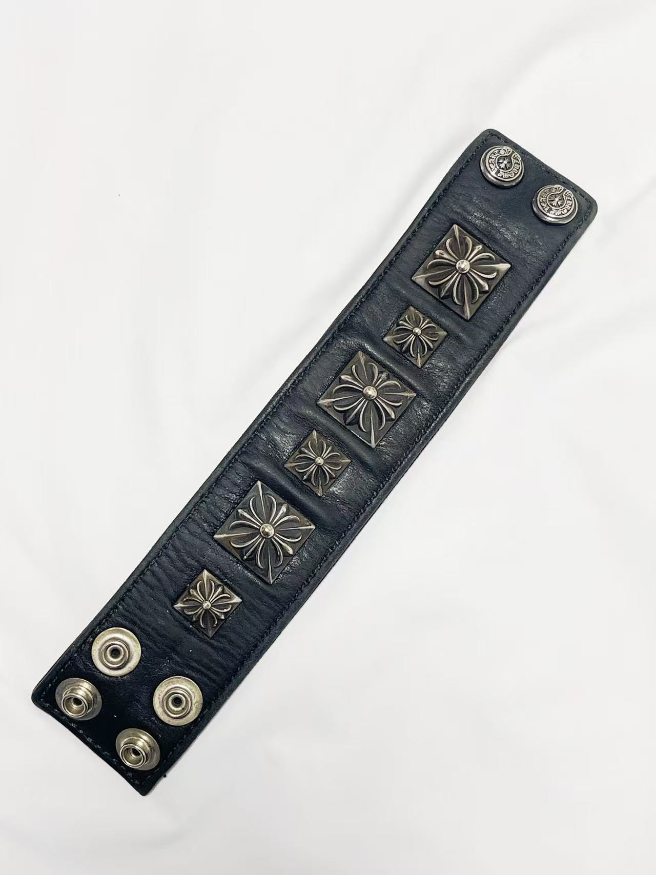 Chrome hearts leather bracelet