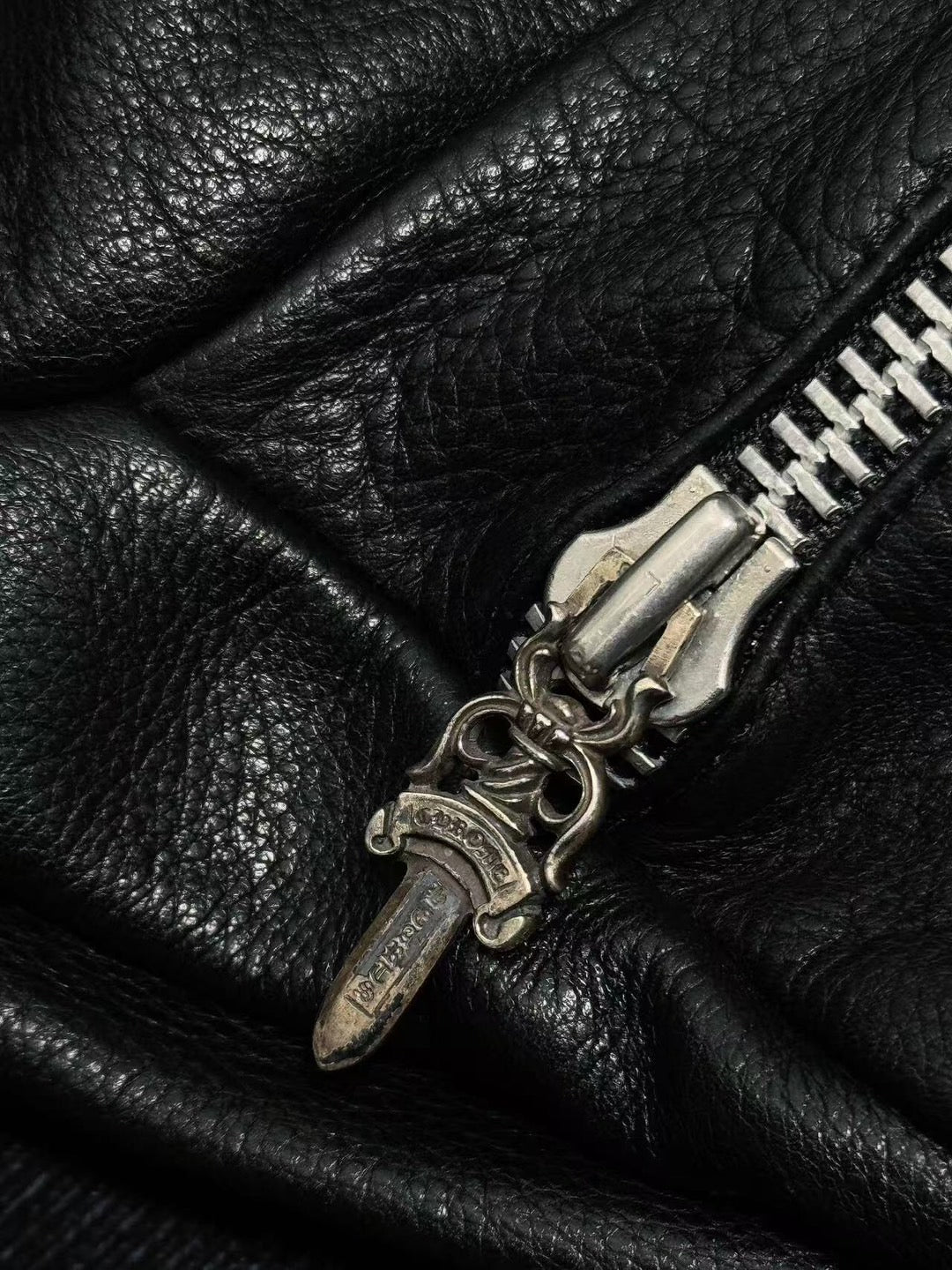 Chrome Hearts Black Leather XL Snat Pack