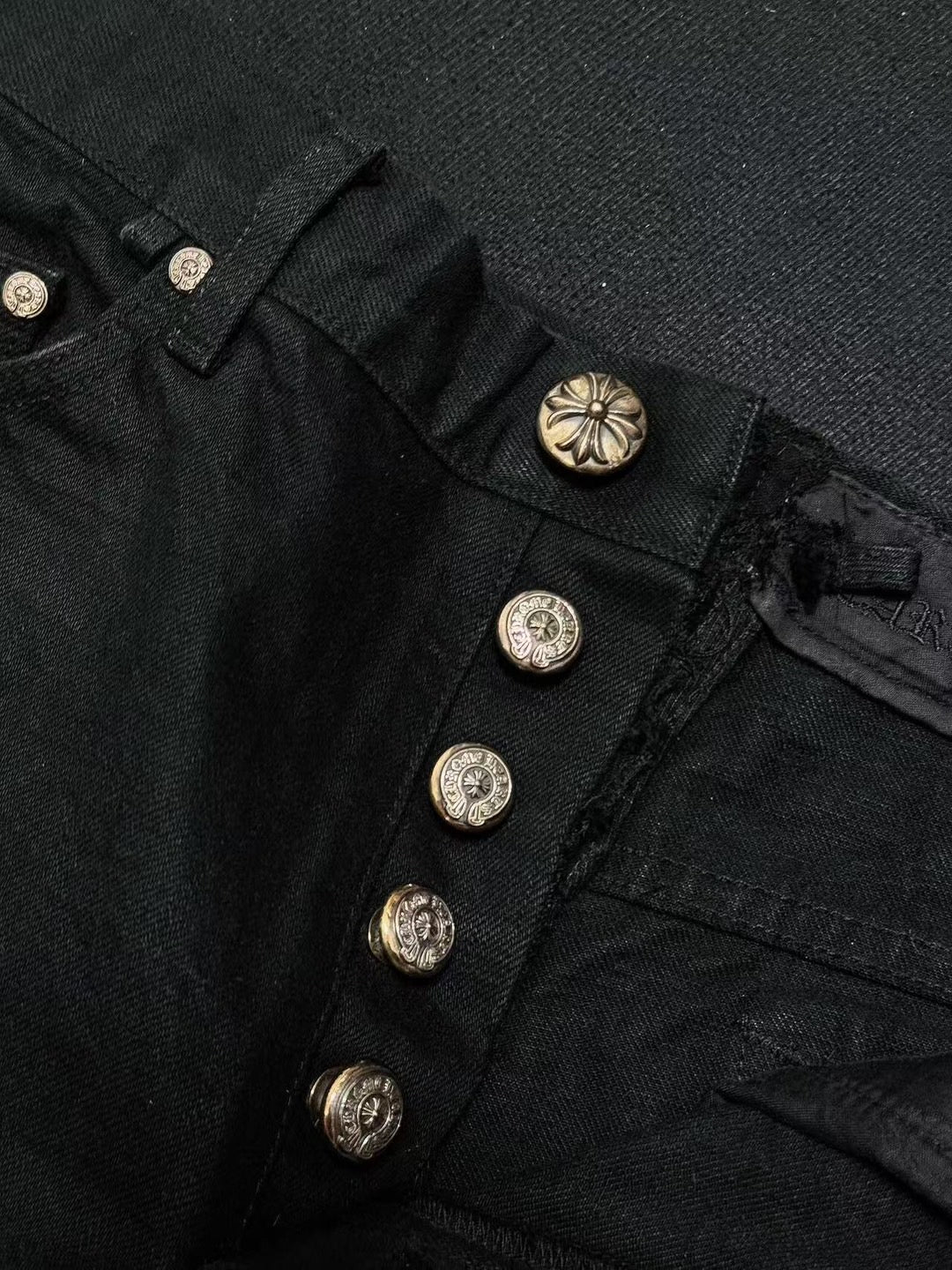 Chrome Hearts Jeans with cheetah Crosses