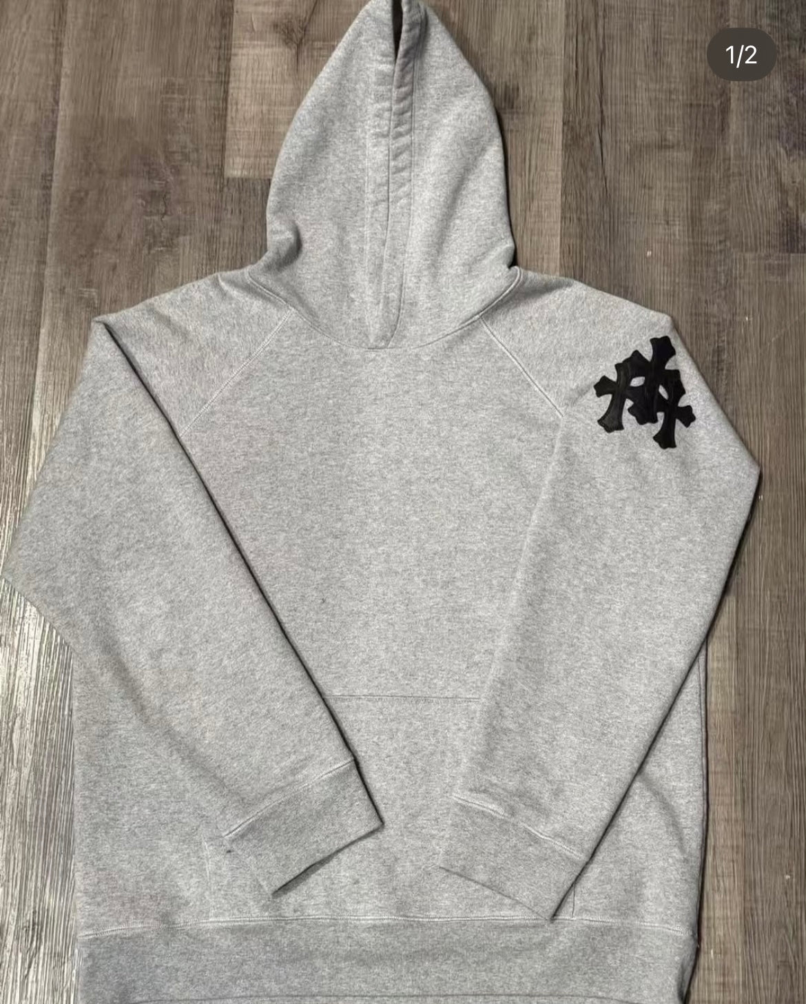 Chrome Hearts Paper jam triple leather cross patch hoodie