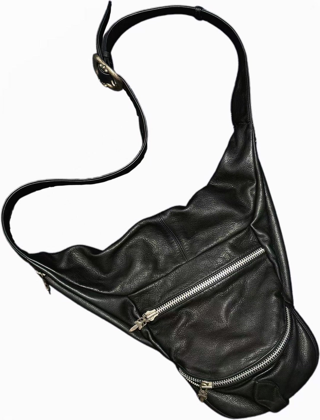Chrome Hearts Black Leather XL Snat Pack