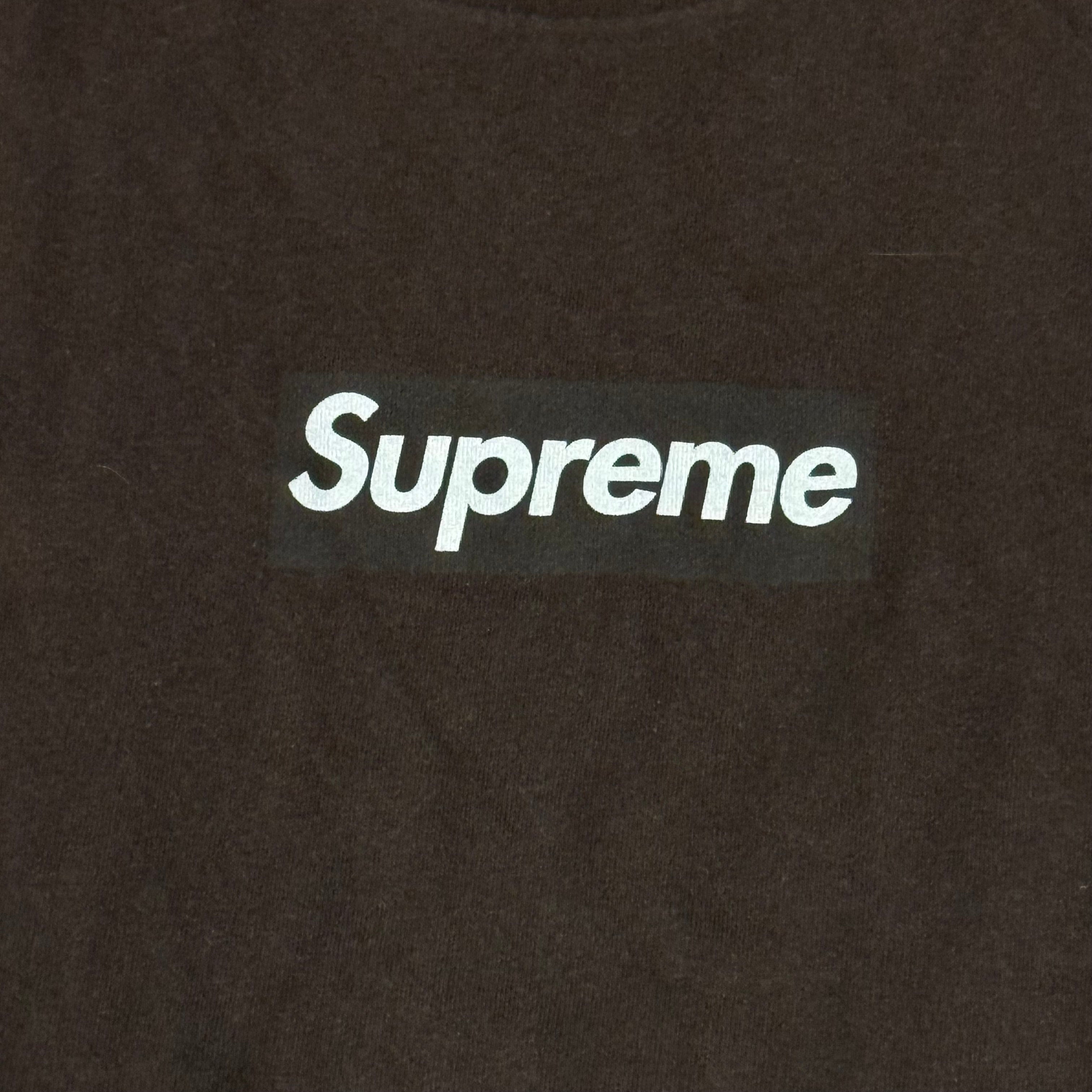 Supreme Box Logo Tee - Brown/Black