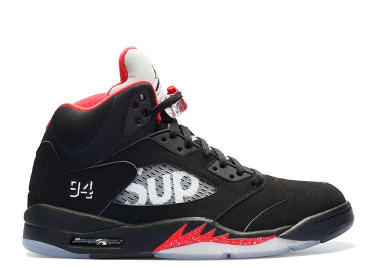 SUPREME X AIR JORDAN 5 RETRO 'BLACK' (PRE-OWNED)