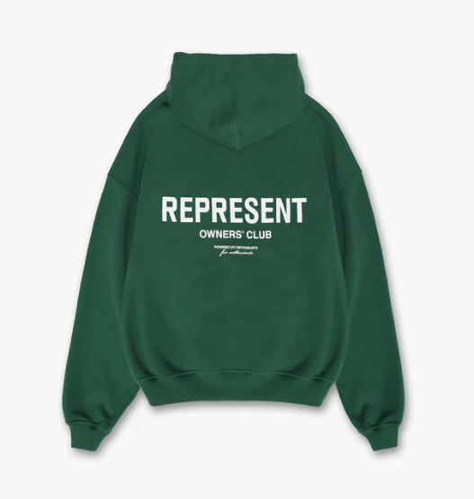 REPRESENT OWNERS CLUB HOODIE - RACING GREEN