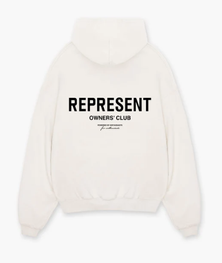 REPRESENT OWNERS CLUB HOODIE - FLAT WHITE