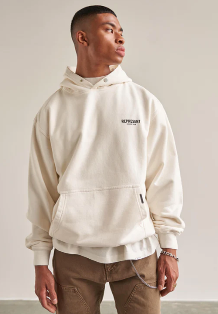 REPRESENT OWNERS CLUB HOODIE - FLAT WHITE