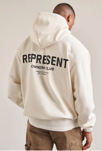 REPRESENT OWNERS CLUB HOODIE - FLAT WHITE