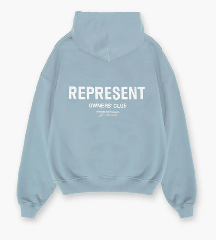 REPRESENT OWNERS CLUB HOODIE - POWDER BLUE