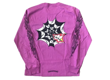 Chrome Hearts Matty Boy Spider Web L/S T-shirt Purple