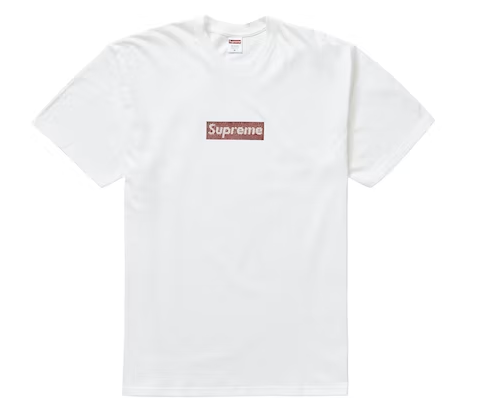 Supreme Swarovski Box Logo Tee White