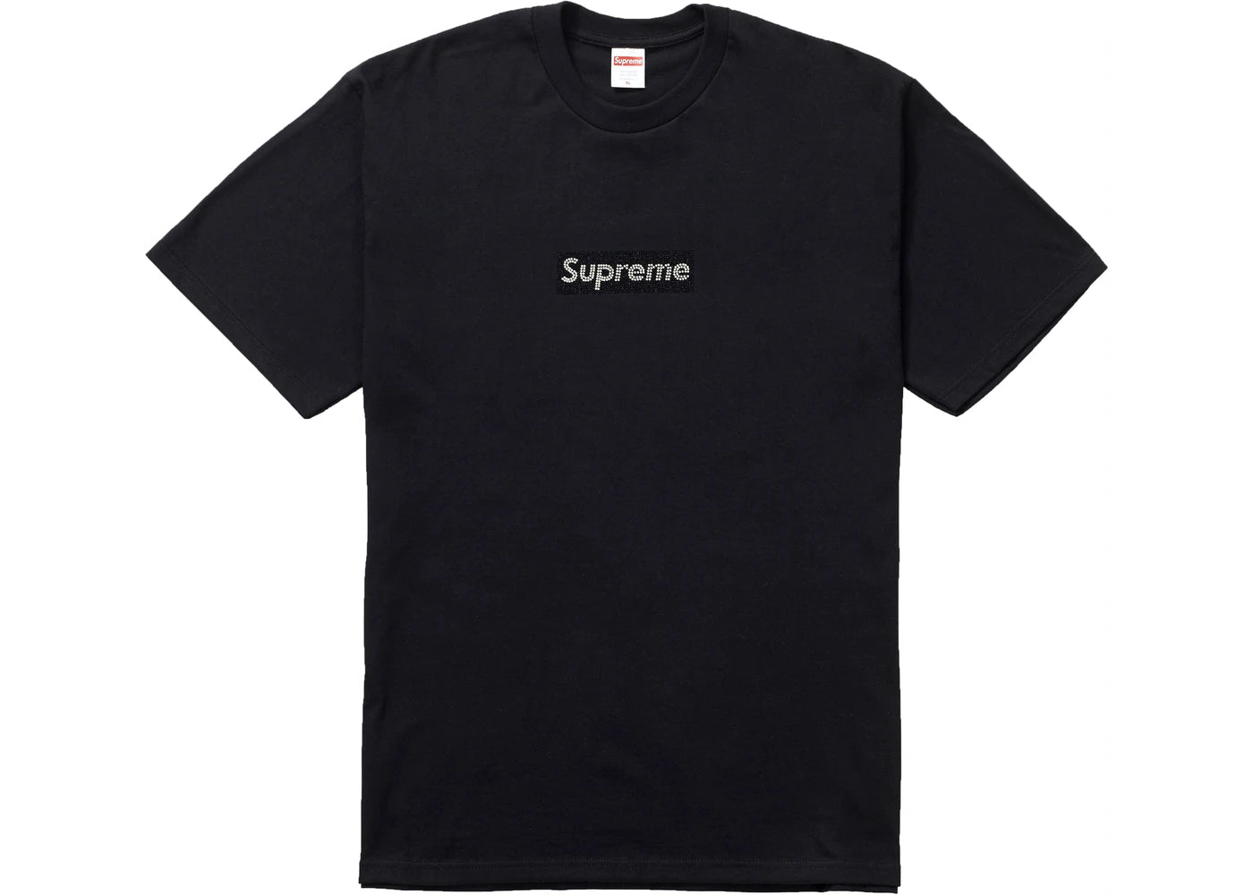 Supreme Swarovski Box Logo Tee Black (PRE-OWNED)