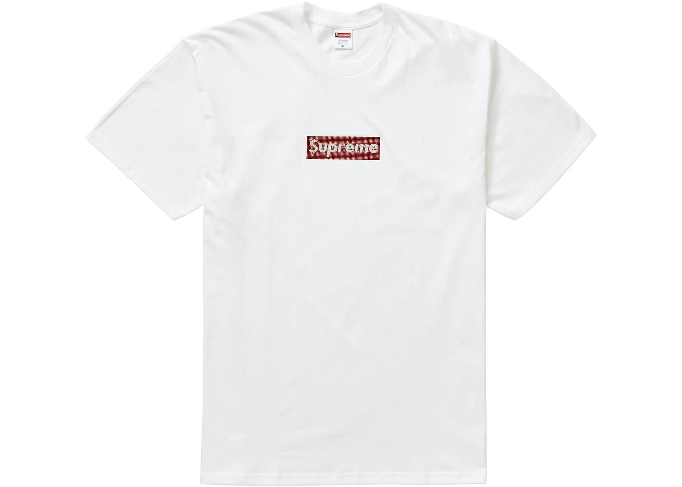 Supreme Swarovski Box Logo Tee WHITE (PRE-OWNED)