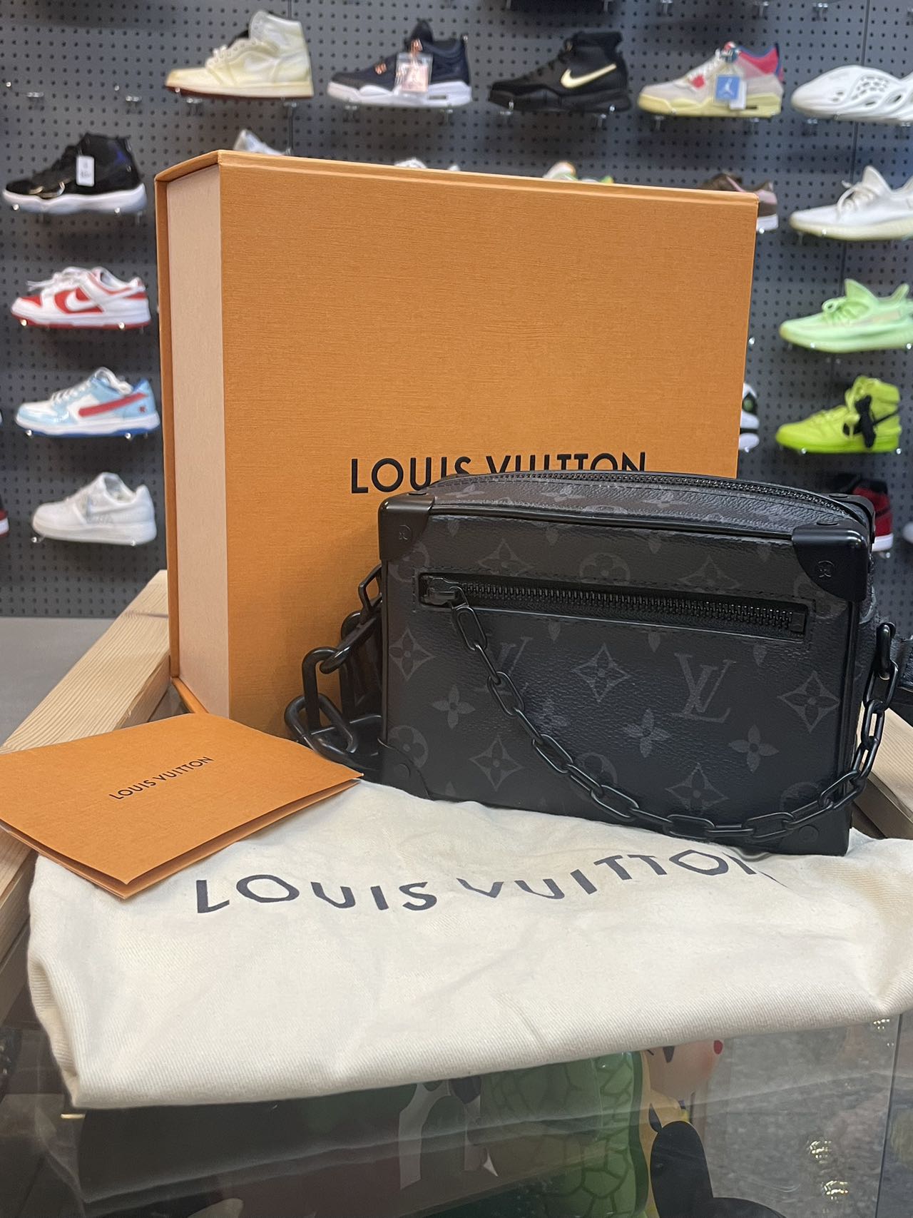 LOUIS VUITTON Black Monogram Soft Trunk Bag